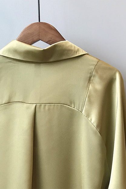 Inés | Blusa De Satén De Manga Larga