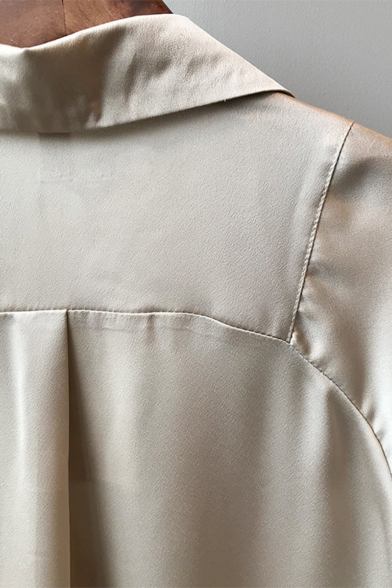 Inés | Blusa De Satén De Manga Larga