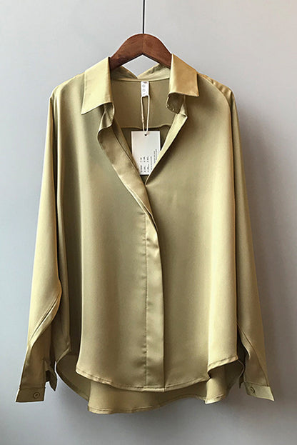 Inés | Blusa De Satén De Manga Larga