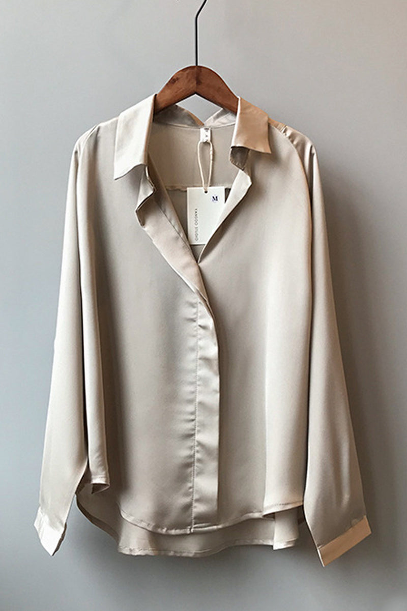 Inés | Blusa De Satén De Manga Larga
