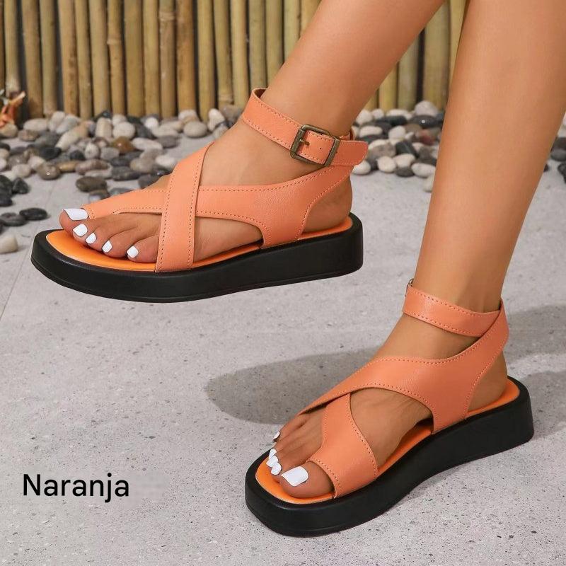 Sandra | Sandalias Cruzadas Ajustables Mujer