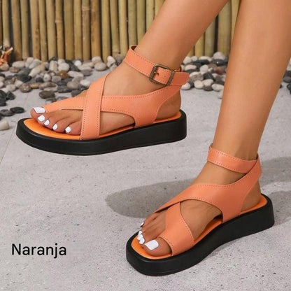 Sandra | Sandalias Cruzadas Ajustables Mujer