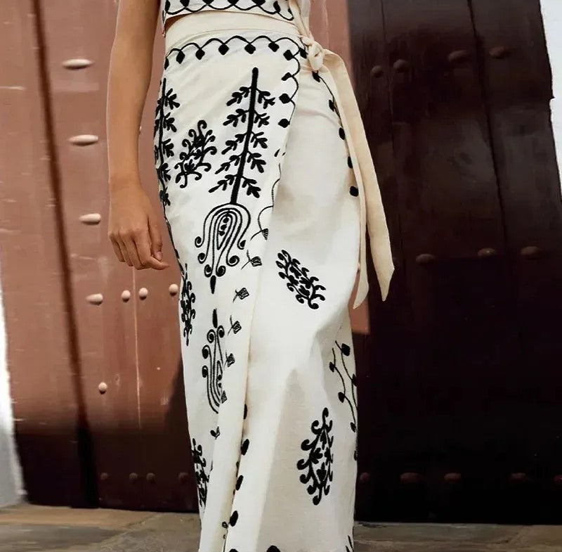 Camilla | Conjunto Estampado Top Y Falda