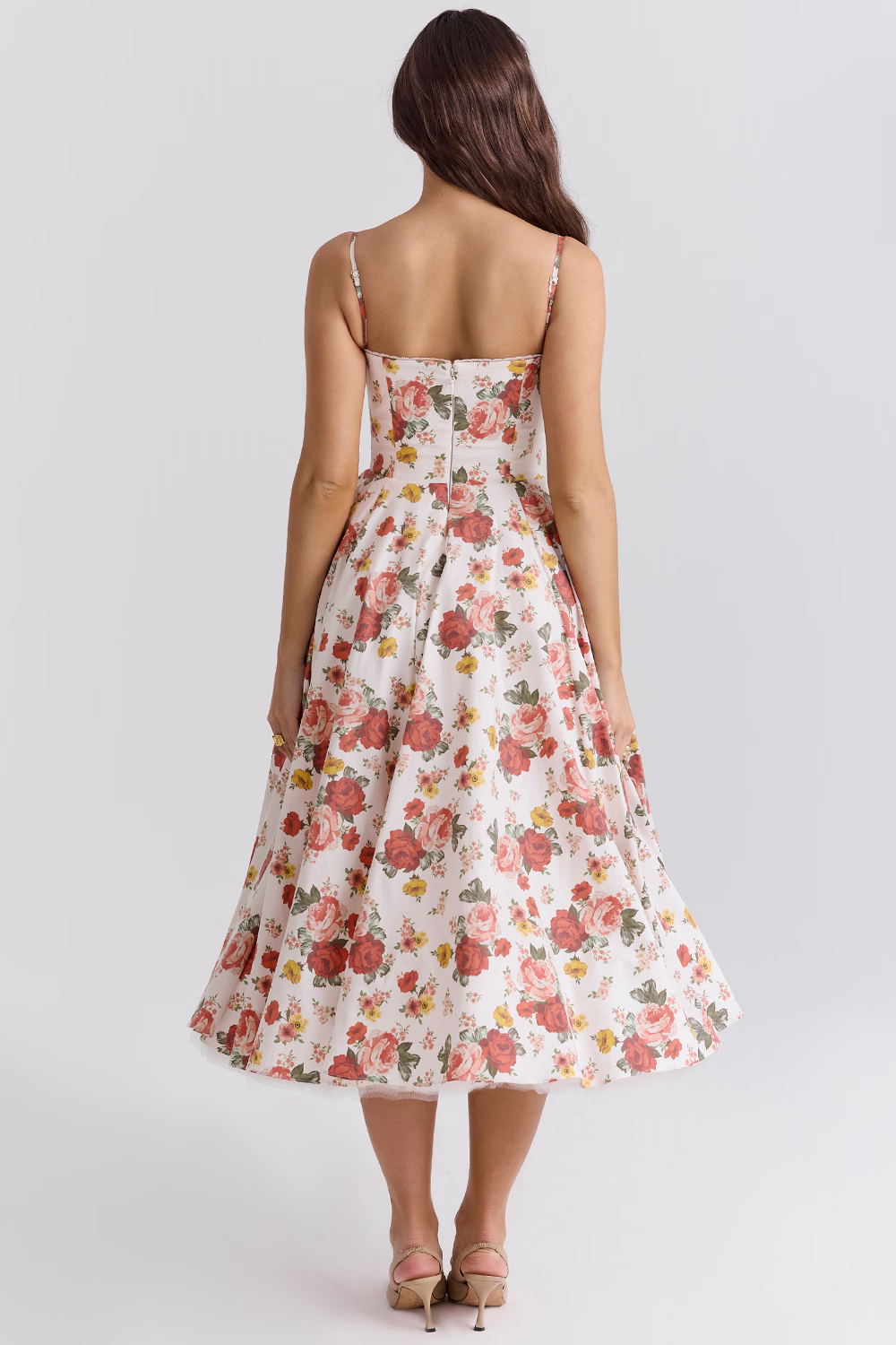 Valentina | Vestido Midi Elegante Con Forro De Tul
