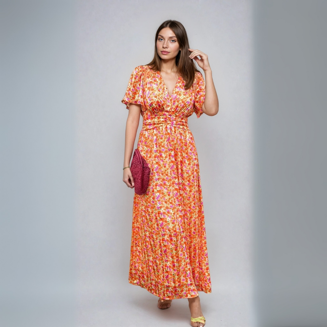 Pauline | Vestido Largo Floral Elegante