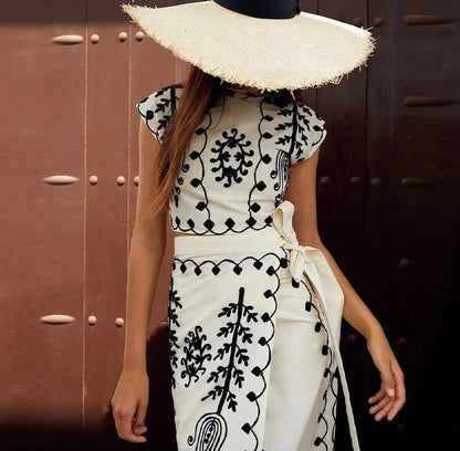 Camilla | Conjunto Estampado Top Y Falda