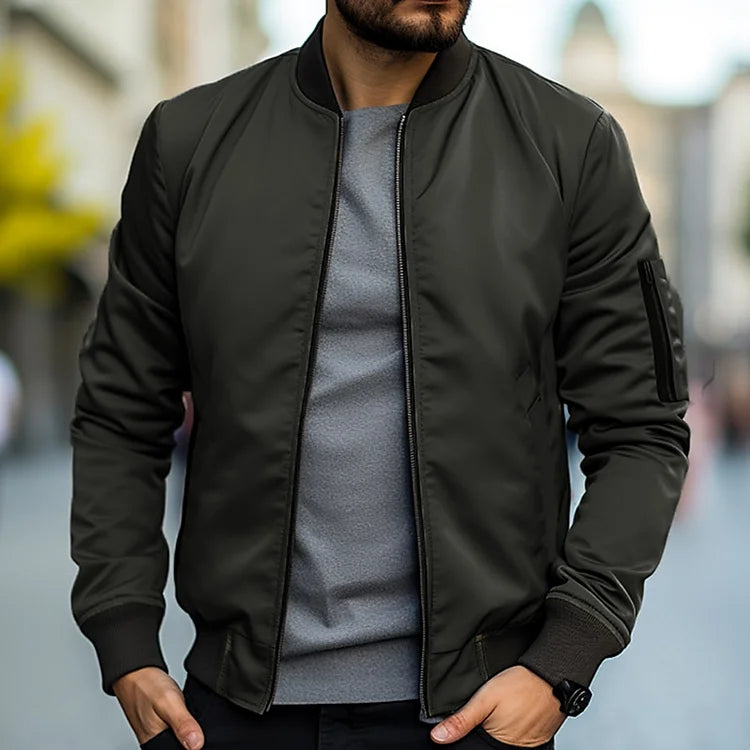 Diego | Chaqueta Bomber para Hombre con Cremallera y Cuello Alto