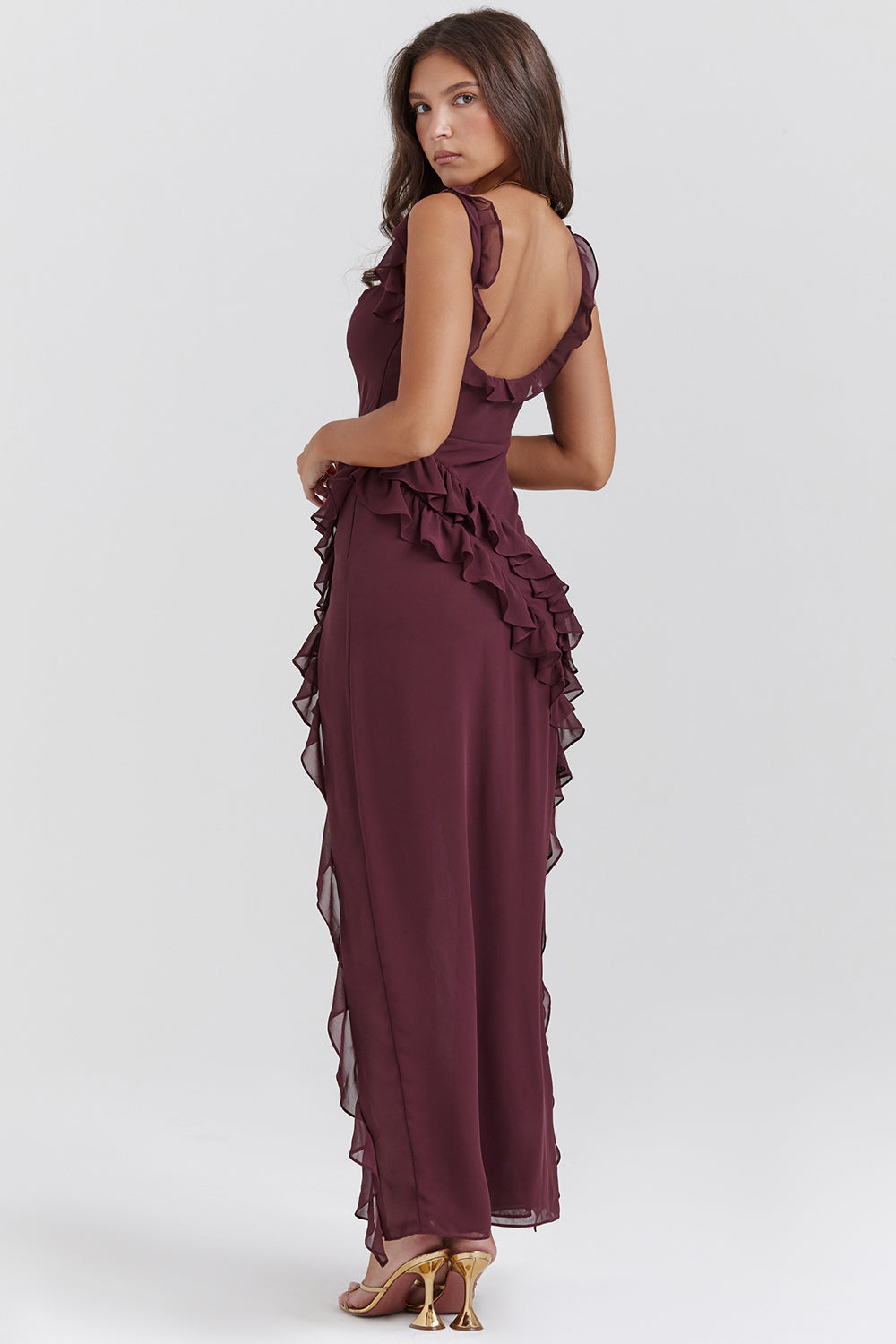 Arielle | Vestido Maxi Con Volantes Elegantes