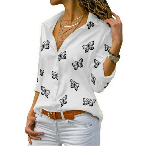 Valeria | Blusa Holgada Con Estampado De Mariposas