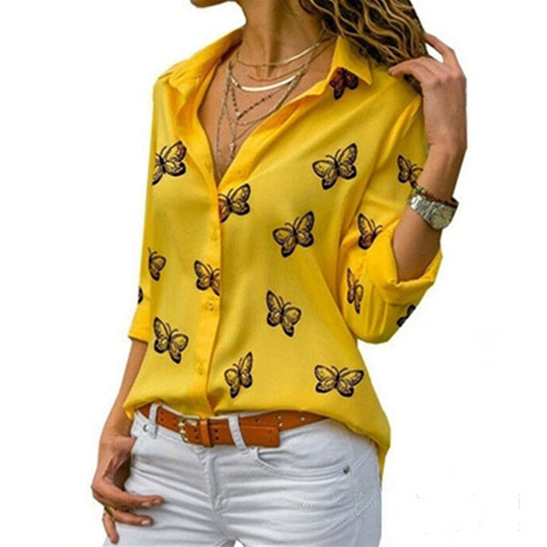Valeria | Blusa Holgada Con Estampado De Mariposas