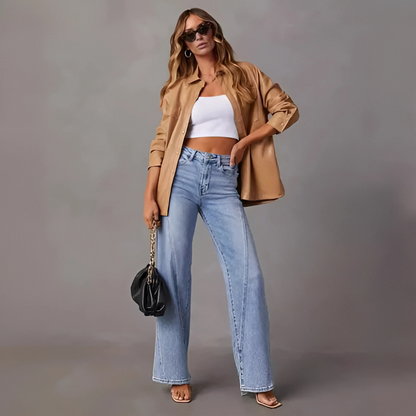 Amara | Jeans De Mujer De Tiro Alto Y Pierna Ancha