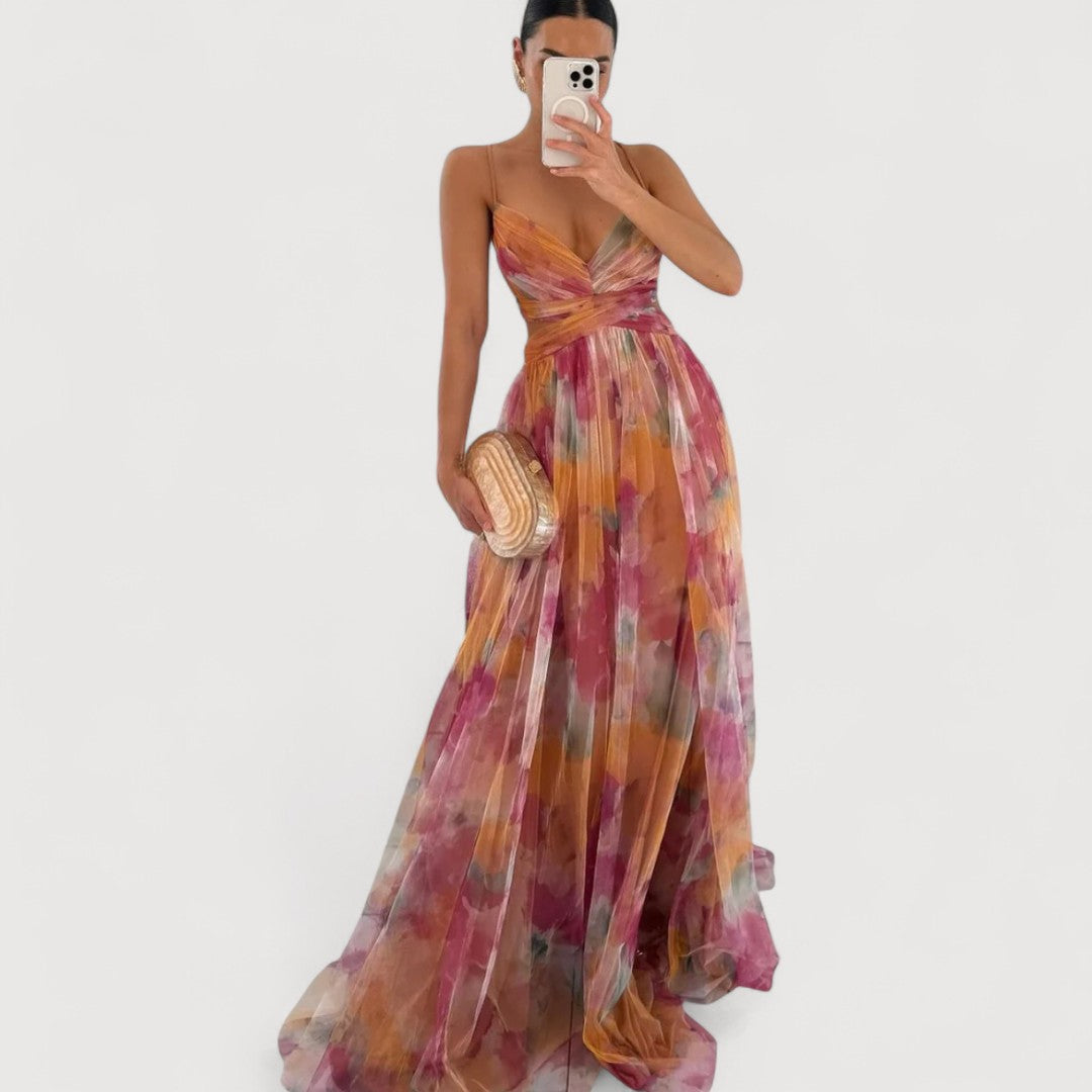 Valentina | Vestido Largo Floral Con Estilo Atemporal
