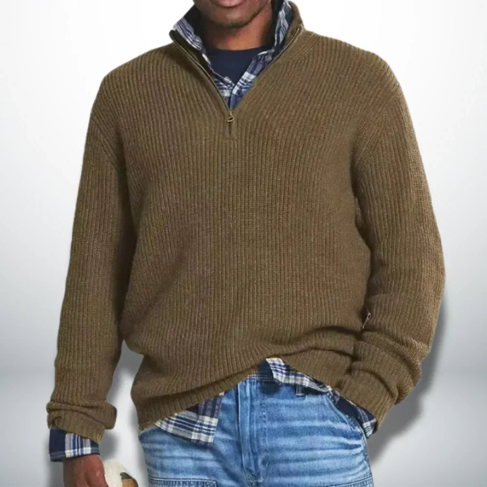 Caleb | Cálido Jersey Con Cuello