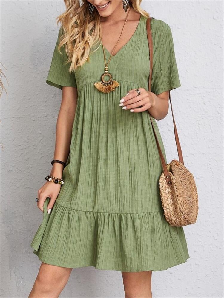 Sofía | Vestido Casual Fluido Con Lazo En La Cintura