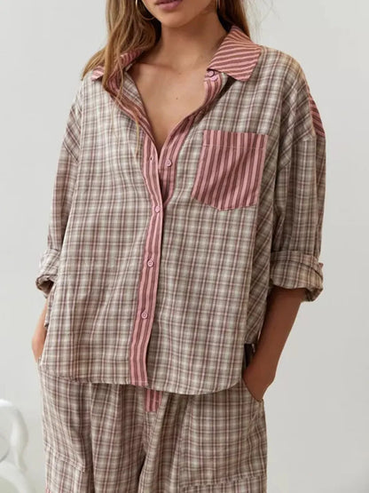 Cosycotton | Conjunto De Pijama De Dos Piezas En Algodón Suave Y Elástico