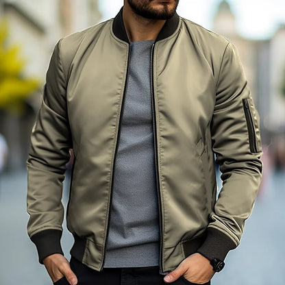Diego | Chaqueta Bomber para Hombre con Cremallera y Cuello Alto