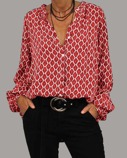 Selma | Elegante Blusa Con Cuello En V