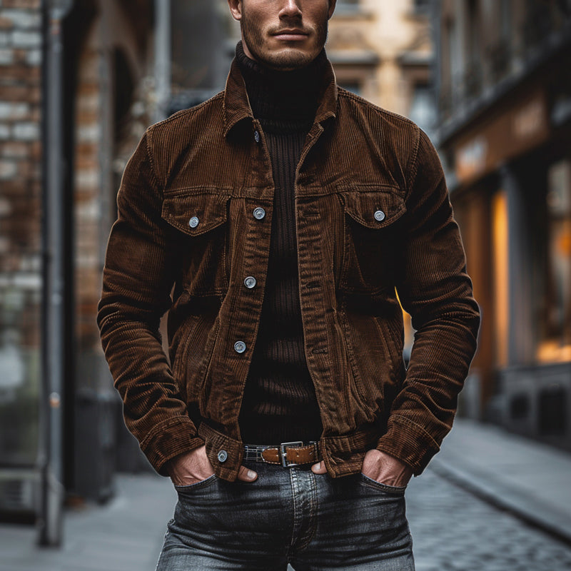 Eddie | Chaqueta Retro De Pana Para Hombre Con Estilo Vintage