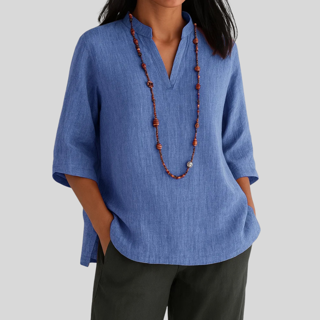 Luna | Blusa De Lino Con Elegancia Relajada