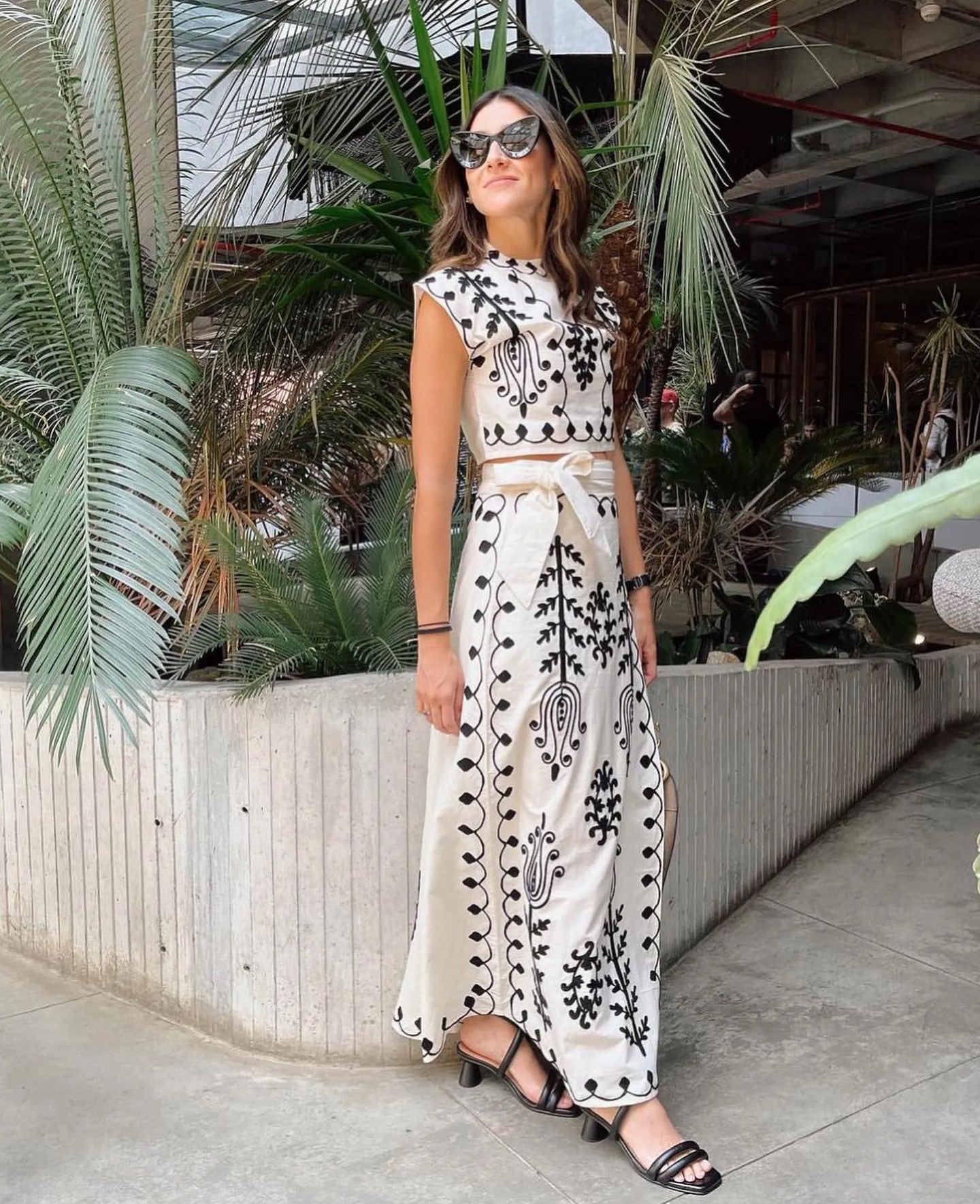 Camilla | Conjunto Estampado Top Y Falda