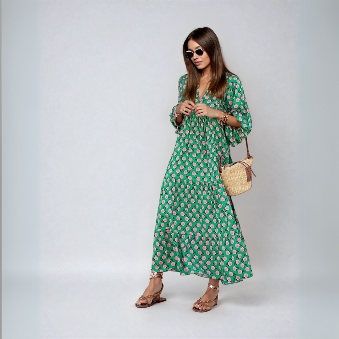 Elin | Maxi Vestido Boho De Algodón Natural