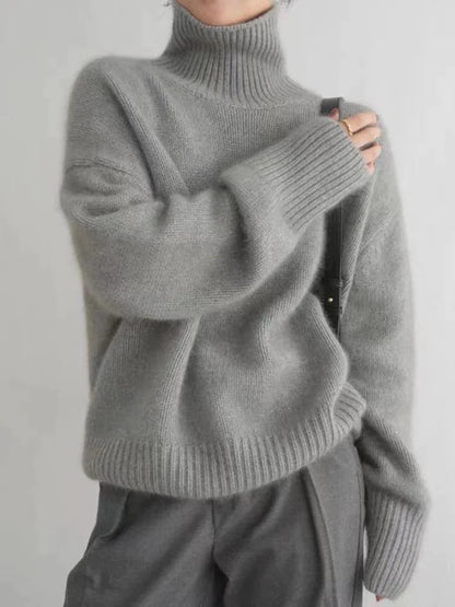Lucía | Jersey De Cachemira Con Cuello Alto