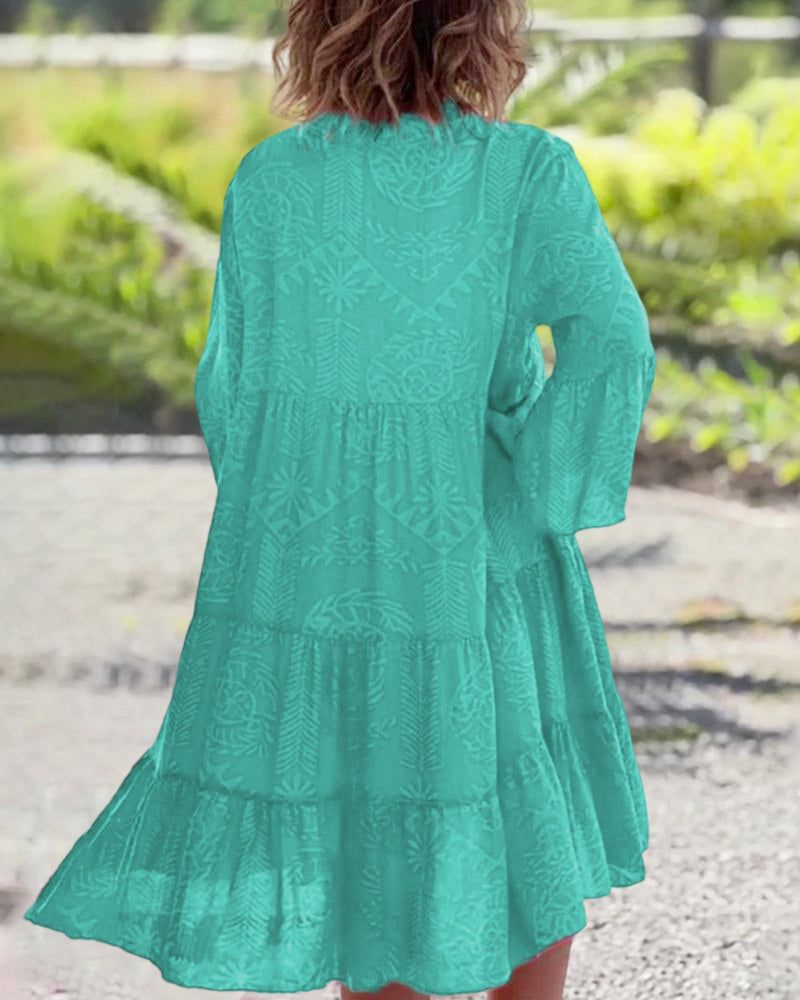 Sara | Vestido Holgado Boho con Mangas 3/4