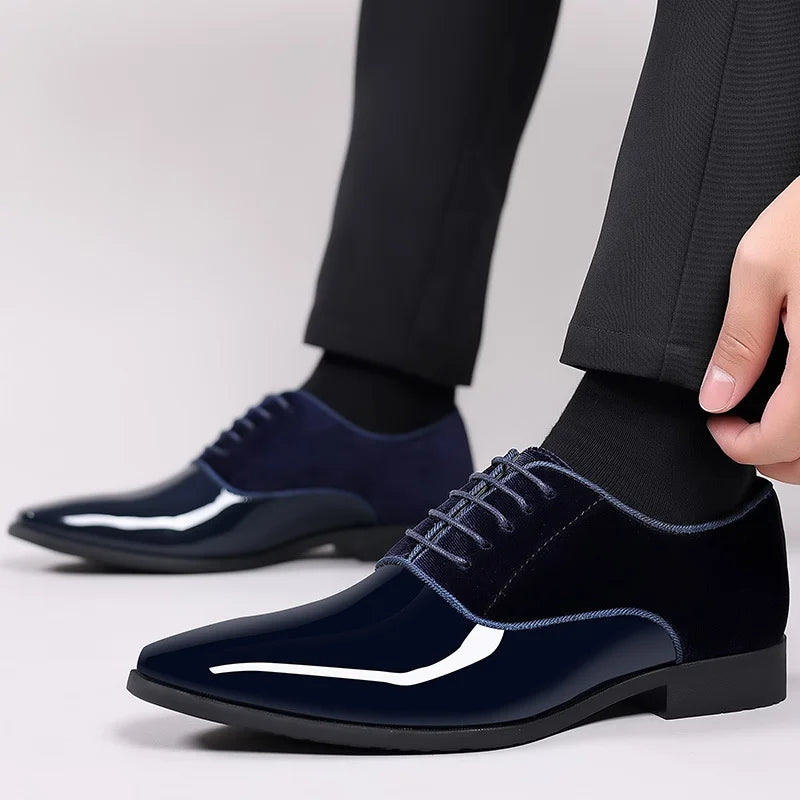 Lorenzo Di Férro | Zapatos De Vestir Con Cordones Para Hombre Y Puntera Brillante