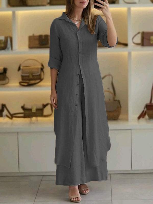 Odett | Conjunto De Lino Mujer Casual Chic