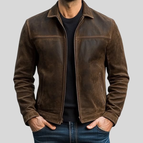 Mike | Chaqueta De Piel Elegante Con Cremallera