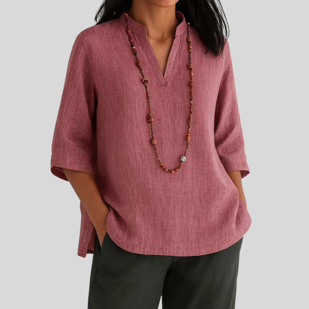 Luna | Blusa De Lino Con Elegancia Relajada