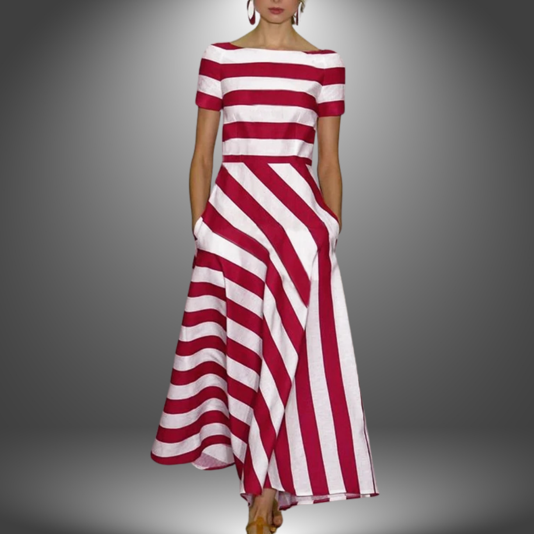 Marina | Vestido Elegante A Rayas