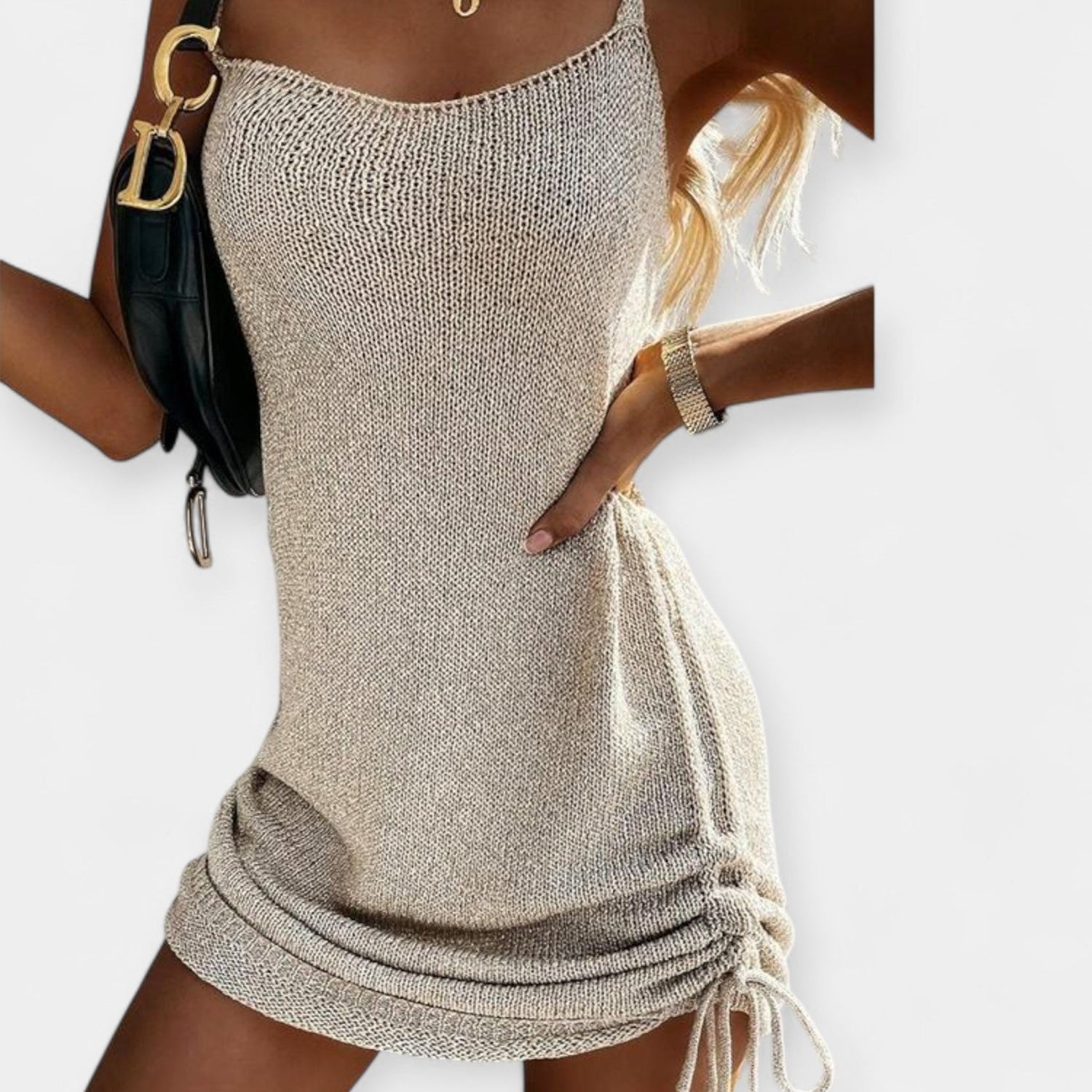 Ebba | Vestido De Punto Sin Mangas Con Lazo