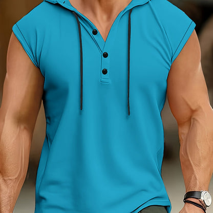 Acton | Camisa Sin Mangas Con Capucha Y Tejido Transpirable Para Hombre