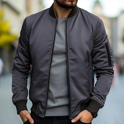 Diego | Chaqueta Bomber para Hombre con Cremallera y Cuello Alto