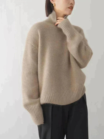 Lucía | Jersey De Cachemira Con Cuello Alto