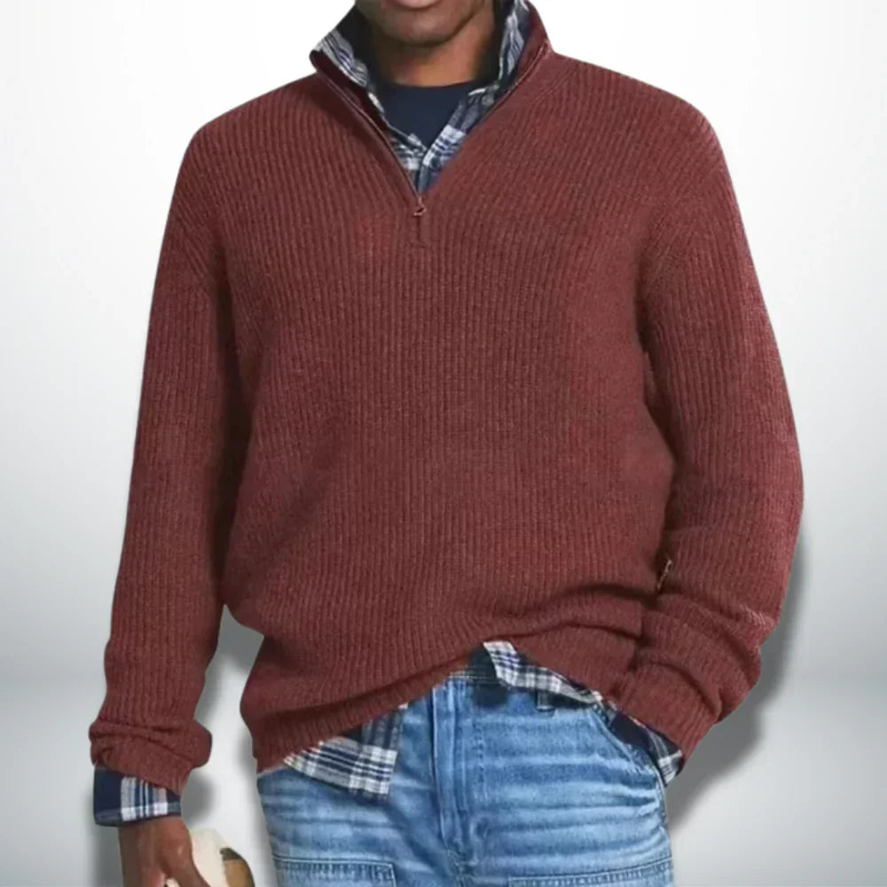 Caleb | Cálido Jersey Con Cuello