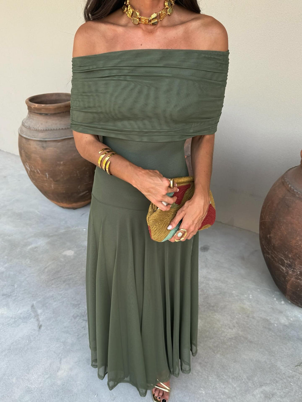 Hera | Vestido Asimétrico De Gasa Elegante