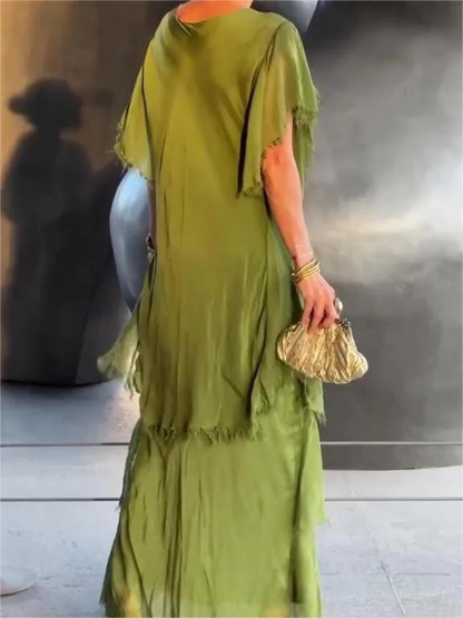 Serengeti | Vestido Largo Elegante Con Cuello En V