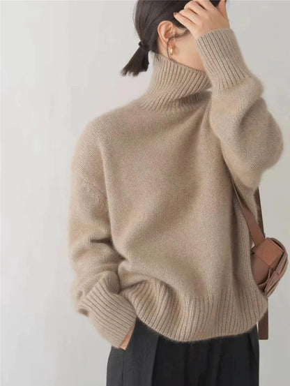 Lucía | Jersey De Cachemira Con Cuello Alto