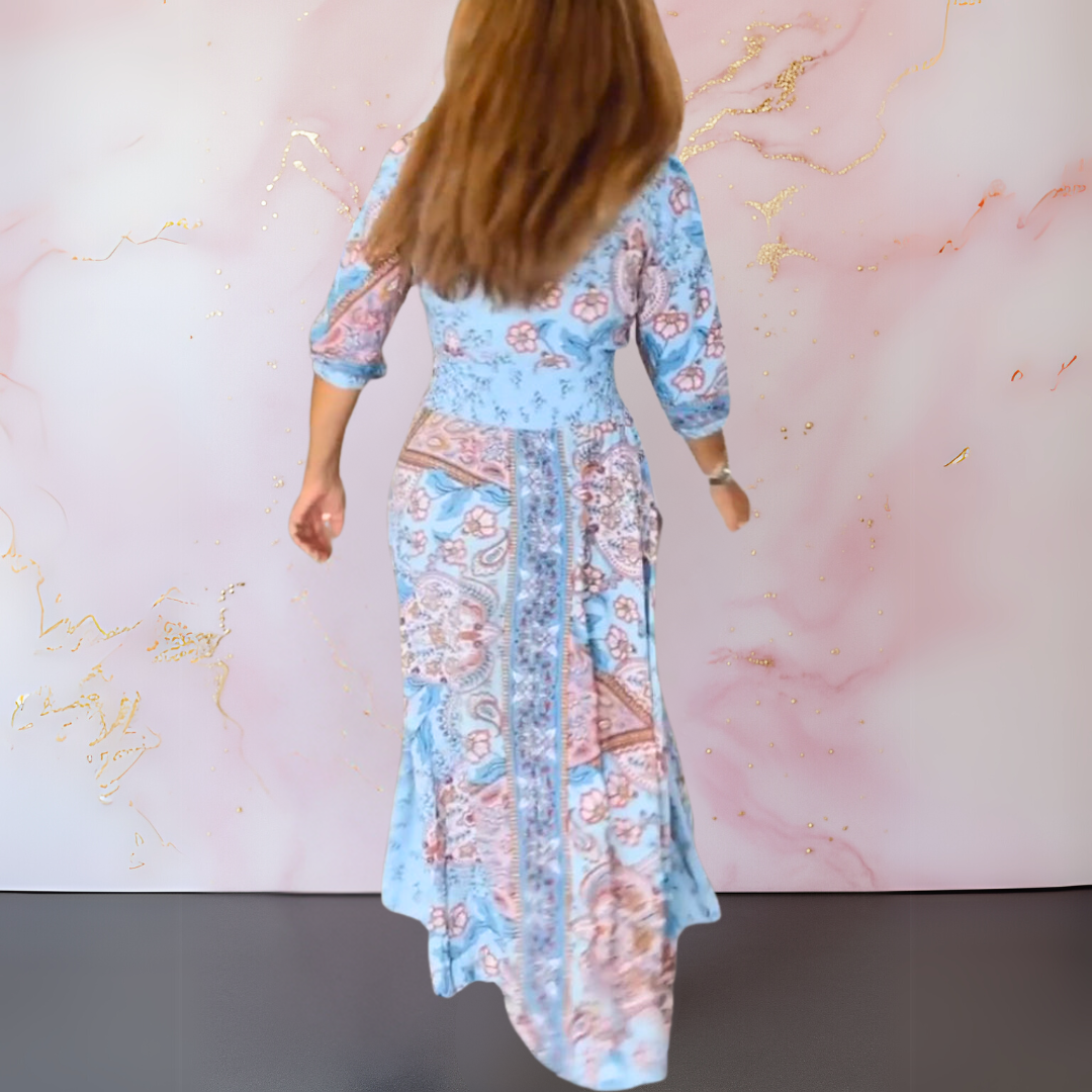 Marga | Vestido Elegante De Verano Con Escote En V