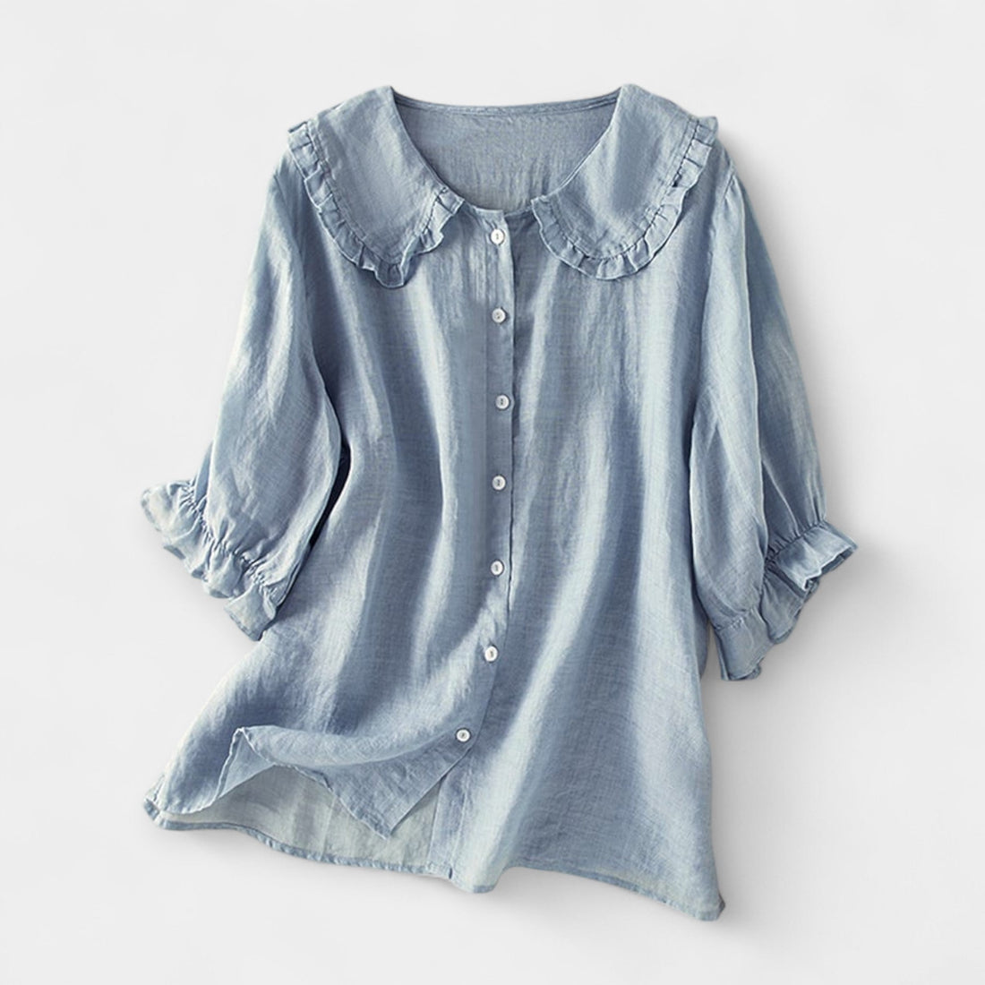 Linnea | Camisa De Lino Con Volantes Sutiles