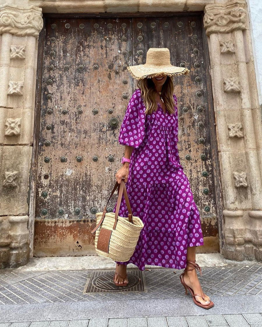 Elin | Maxi Vestido Boho De Algodón Natural