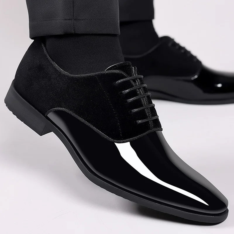 Lorenzo Di Férro | Zapatos De Vestir Con Cordones Para Hombre Y Puntera Brillante