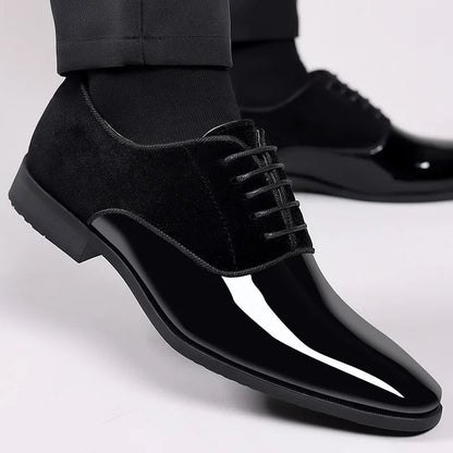 Lorenzo Di Férro | Zapatos De Vestir Con Cordones Para Hombre Y Puntera Brillante