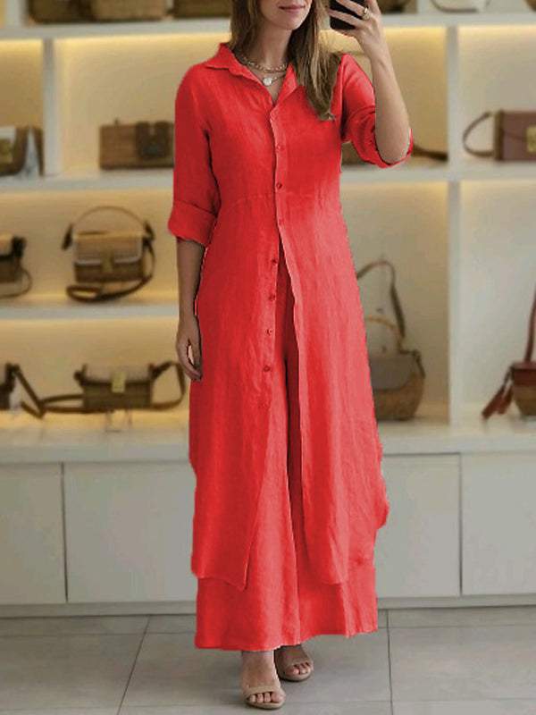 Odett | Conjunto De Lino Mujer Casual Chic