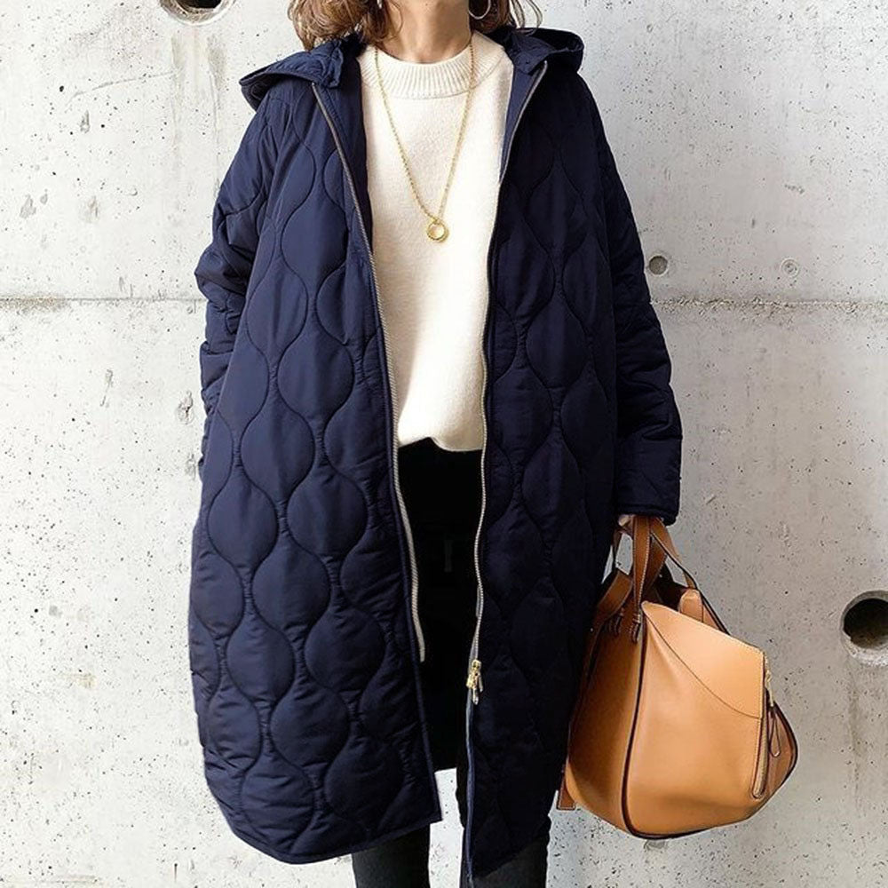 Paula | Abrigo Oversized De Rombos Con Capucha