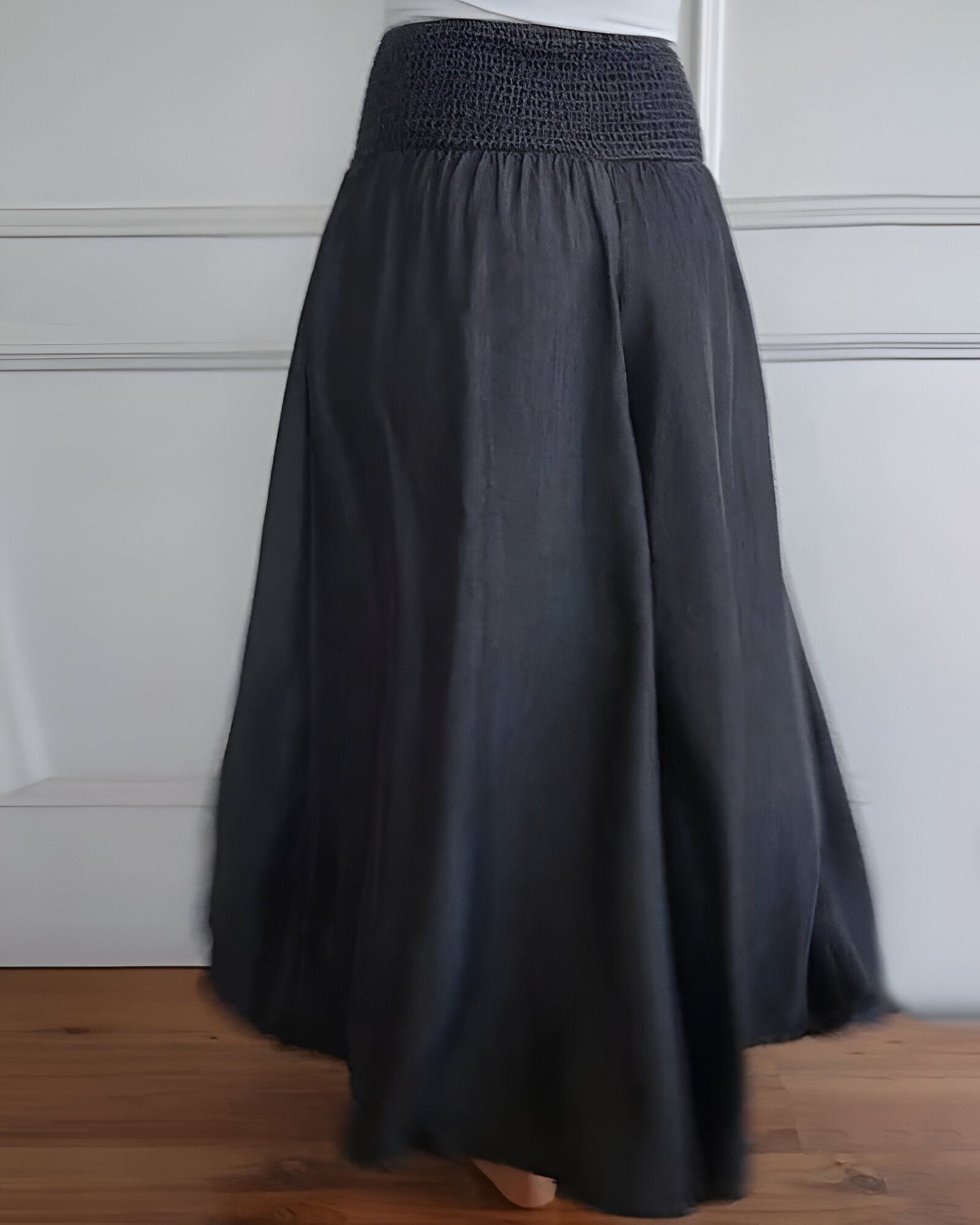 Amplia y cómoda pantalón de mujer con cintura elástica y fluidez encantadora – ELYSIA