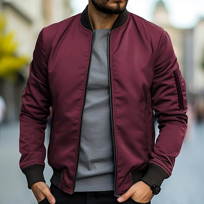 Diego | Chaqueta Bomber para Hombre con Cremallera y Cuello Alto