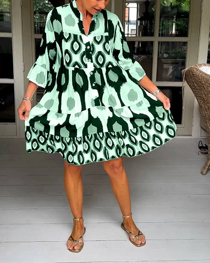 Elena Luz | Vestido De Verano Ligero Y Elegante Con Estampado Único Para Mujer